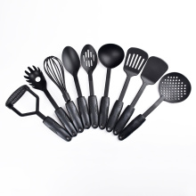 kitchen tools 9 piece black nylon cooking utensils