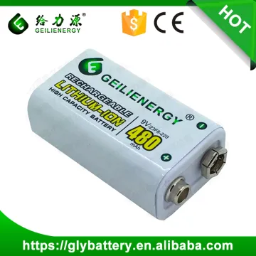 Wholesale Rechargeable 9V 480mah Li ion Battery