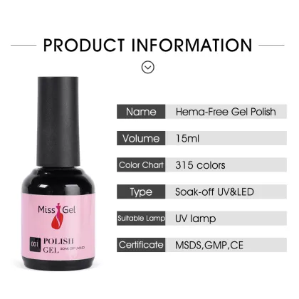 Hema Free Nail Polish 15ml Organic UV