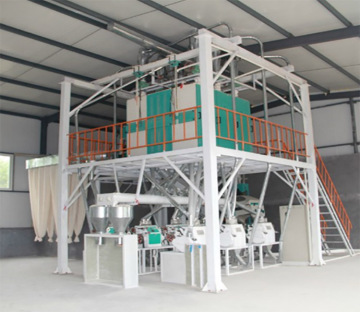 Steel frame 40 tons large flour mill
