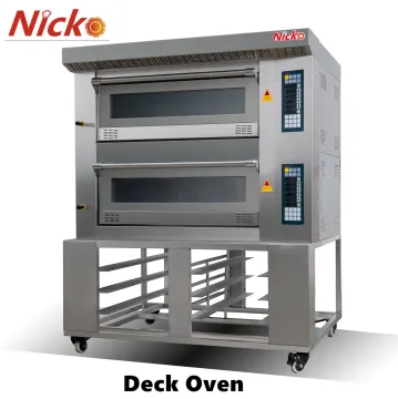 Bread Machine Commercial Gas Electric Cooker Double Deck 4-Trays Baking Oven