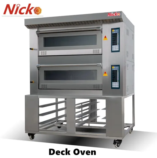 Bread Machine Commercial Gas Electric Cooker Double Deck 4-Trays Baking Oven