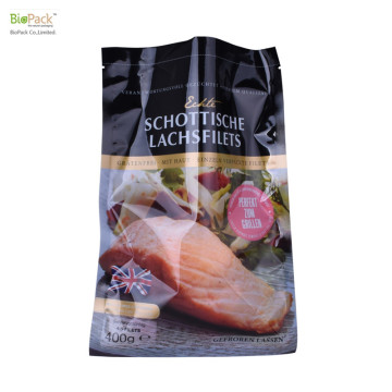 Custom Print Food Grade Flexible Vacuum Bag with Gusset For Fish such as Salmon