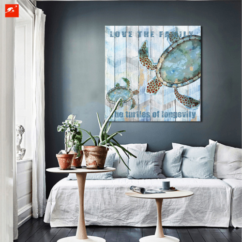 Modern Wall Art Wildlife Tortoise Wood Wall Decor