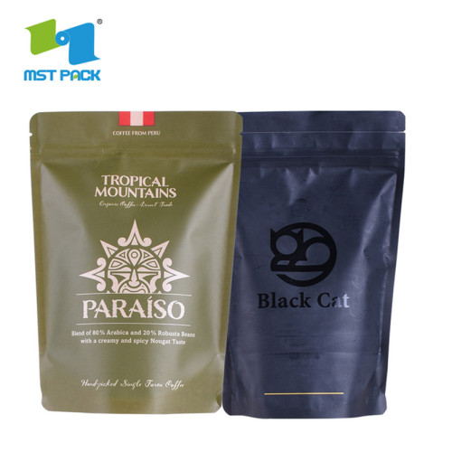 Sac debout d&#39;emballage de café avec imprimerie personnalisée 250g