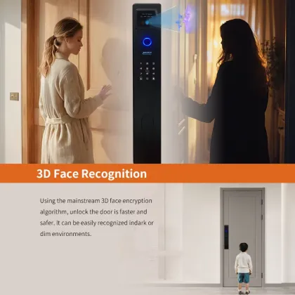 Inteligente 3D Card Tuya face recognition door lock