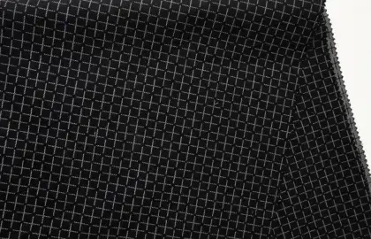 Worsted cashmere wool and cotton blended fabric