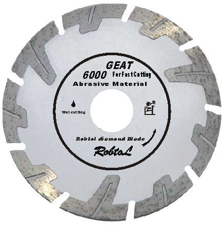Deep tooth segmented diamond Saw blade for fast cutting abrasive material----GEAT
