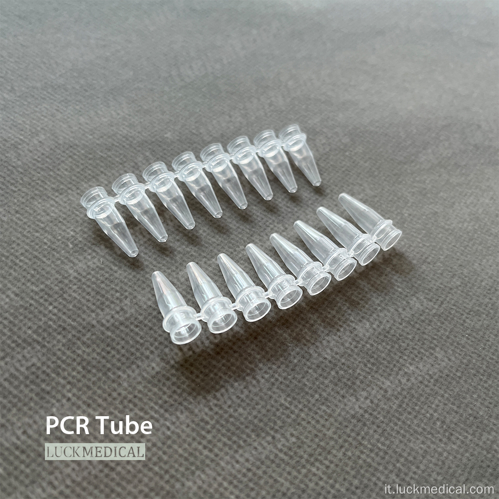 PCR in plastica usa e getta a 8 tubi PCR