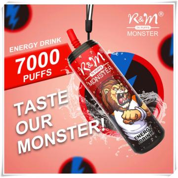 Совершенно новый R &amp; M Monster 7000 Одноразовый вейп -стручок