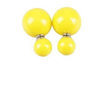 Explosive Earrings Double Pearl Earrings Candy ball shaped earrings