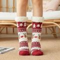 Noel tıknaz örgü kavrayıcı terlik çorapları