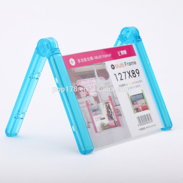 Acrylic plastic photo stand, photo standee frame for gift shops