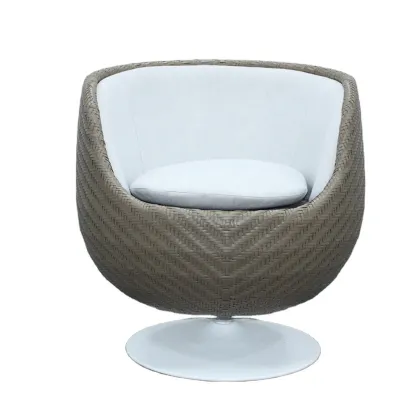 Luxury 2-Seater Wicker Round Lounger Garden Set