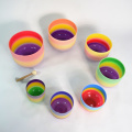 Rainbow Color Sound Healing Crystal Singing Bowls