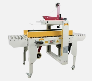 Aircraft box sealing and labeling machine