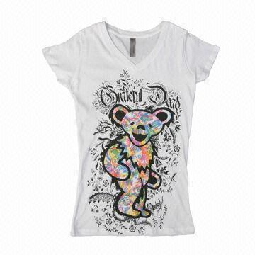 Ladies' New Design T-shirt, Novelty, V-neck