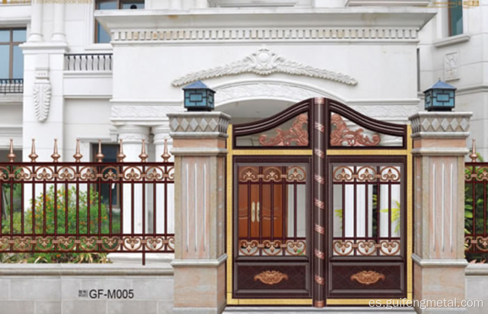 Villa Garden Balcón de aluminio Puerta europea del patio