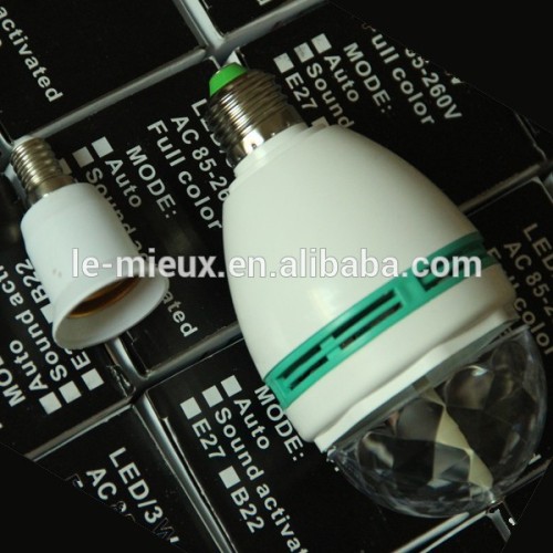 Full Color Rotating Lamp E27 & E14 LED Lamp