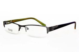 OEM Rectangle Eyeglasses Frames For Women , Half Rim Black