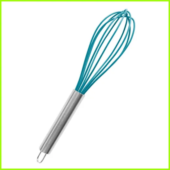 Red Silicone with Stainless Steel Handle Whisk