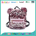 Ears Bowknot sequins backpack