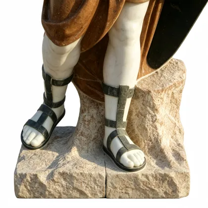 Authentic Augustus Statue in Toga Featuring Scroll