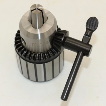 Lightweight Key-Type Drill Chuck 0.6-6mm 3/8-24UNF Taper Mount 1/4 Hex Shank with 3/8 Thread Extension