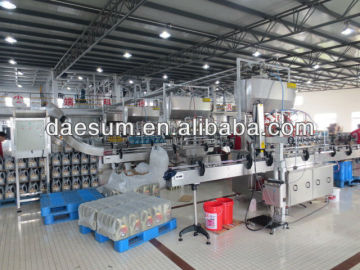 Hot sell 1L-4L Automatic filling, capping and palletizing line