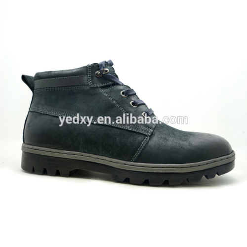 thick sole insulated men nubuck leather safety working shoes