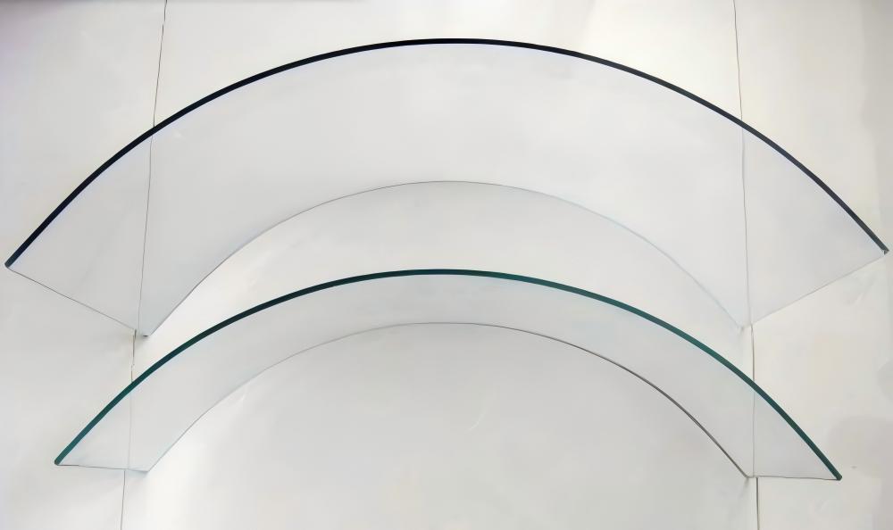 Single-curve bent tempered glass