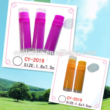 Plastic lip balm tube,pp lipbalm tube Model CY-2019