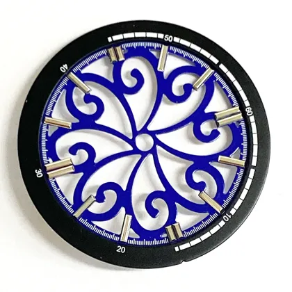 Lucky clouds Skeleton watch dial with applied index