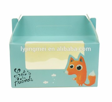 Chinese Supplier Made Cake Boxes Wholesale with handles and clear window