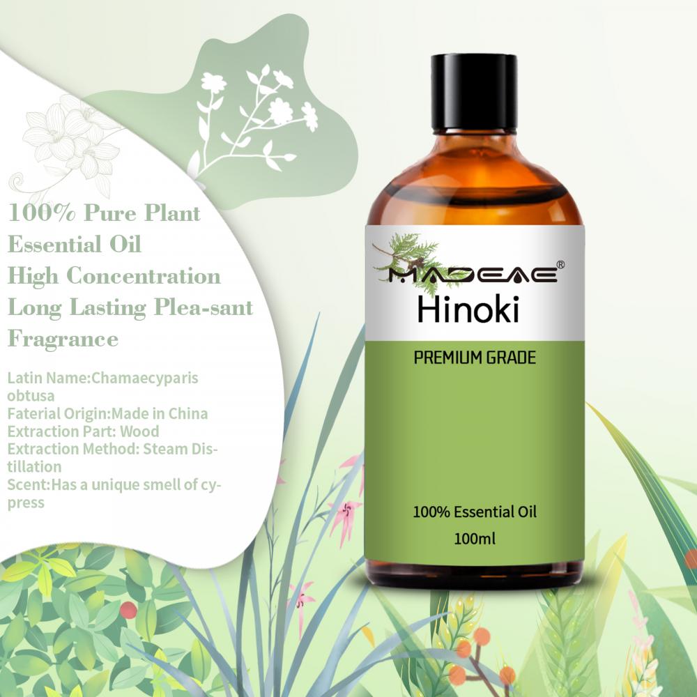 OEM ODM Wholesale Bulk 100% Pure Organic Hinoki Cypress Essential Oil