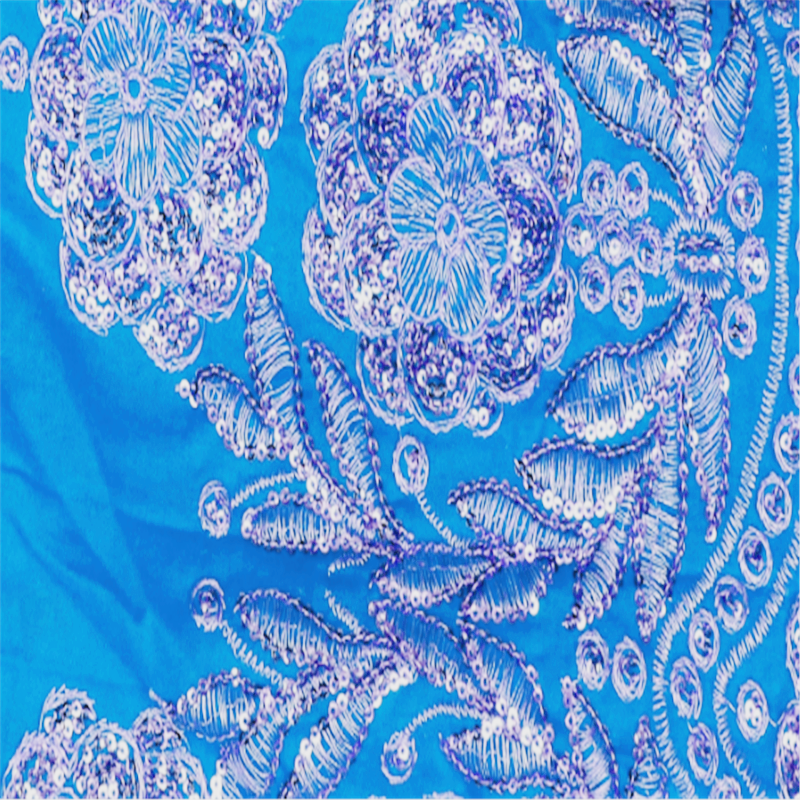 Top Material Dyed Plain Blue Rayon Embroidery Fabrics