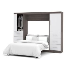 Solid Wood Foldable Murphy Beds Space Saving Storage