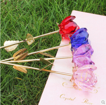 Crystal Rose Flower Holiday Gifts