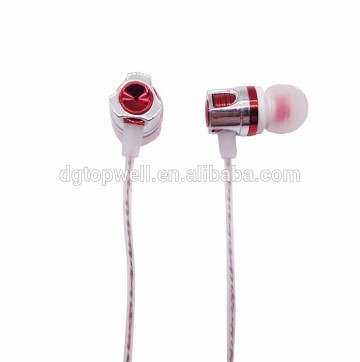 electroplating color earphone with mic and volume control