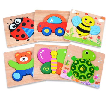 Chenghai Factory's Educational Wooden 3D Jigsaw Puzzles: Ideal Preschool Montessori Toys for Kids and Babies in Animal Shapes