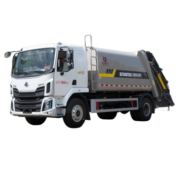 Çin Dongfeng Liuqi 4x2 15 metreküp çevre sanitasyonu için sıkıştırılmış çöp kamyonu