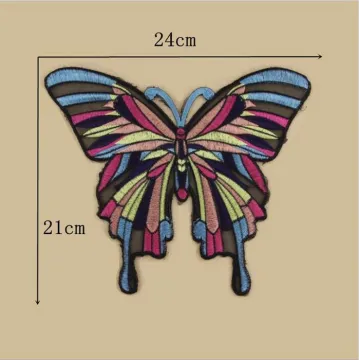 Vintage Embroidered Clothes Patches Butterfly Patches
