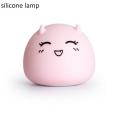 LED LED CRIANÇAS USB Lâmpada noturna de silicone de desenho animado