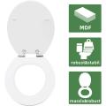 Fanmitrk white MDF toilet seat easy to clean