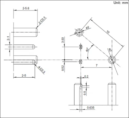 Bidirectional action type with sleeve connector terminal