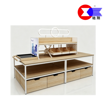 Lighted Multi-Functional Cosmetic Island Display Counter