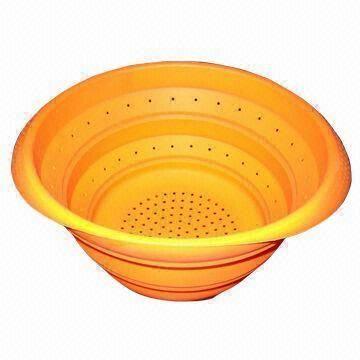 Collapsible Silicone Fruit Basket, Made of Food-grade Silicone, Microwave Save, Easy Cleaning