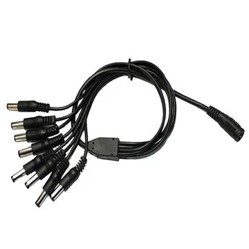 8-way DC Power Cable, Made of Plastic and Copper