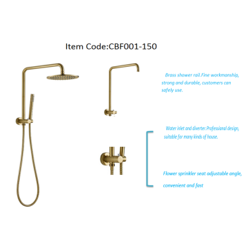 Brushed Gold Shower Column Set