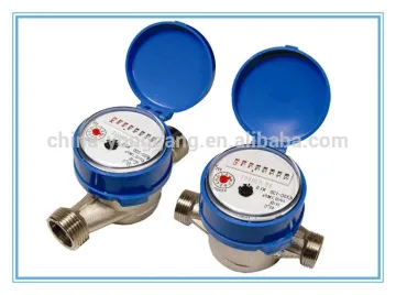 Dry-dial single jet water meter,domestic flow meters water DN15-25mm